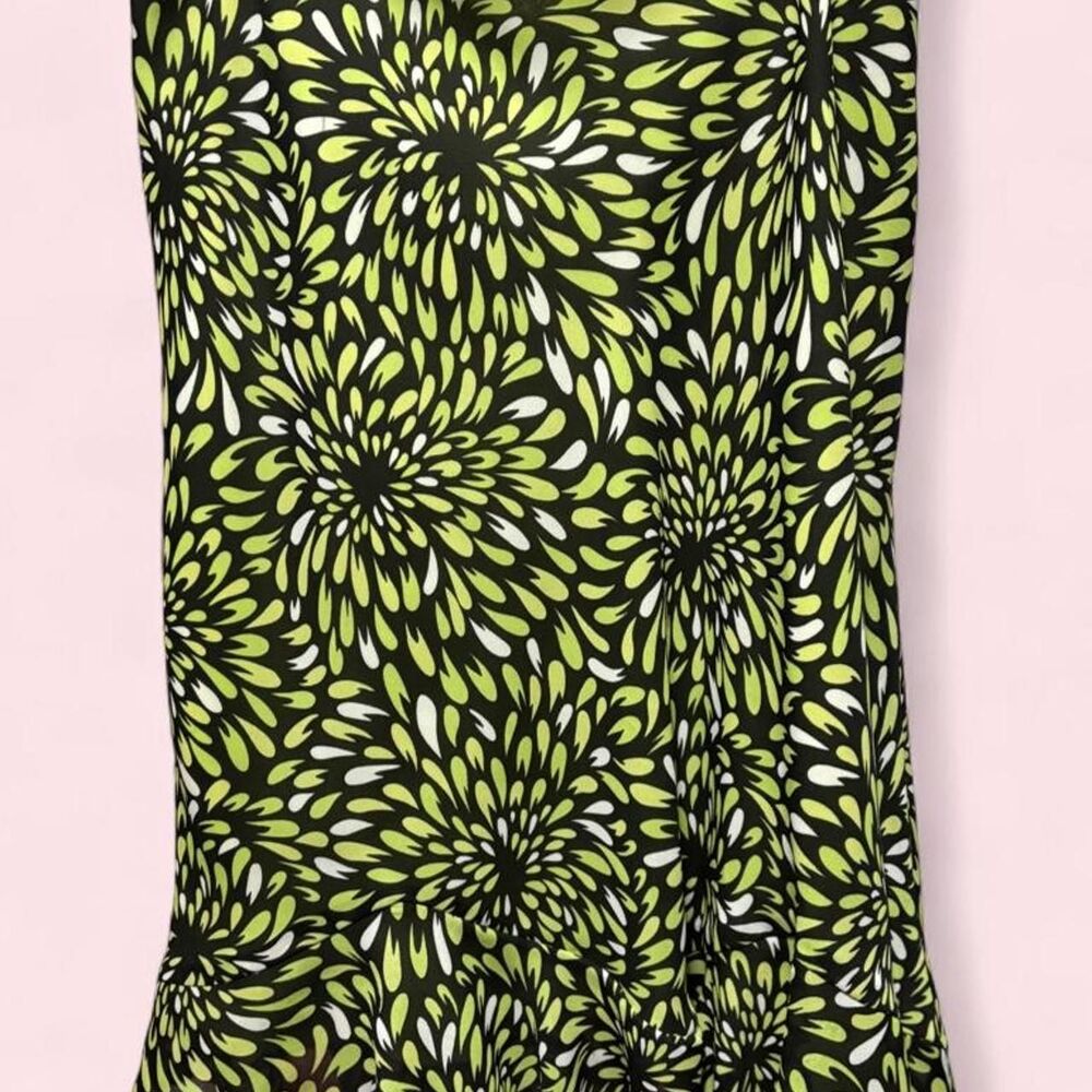 Worthington Petite Green Floral Ruffle Skirt